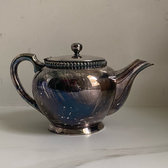 Vintage Meridional E.P.S Silver plated Teapot, Coffeepot, Creamer & Saucer Set - Picture 14 of 16